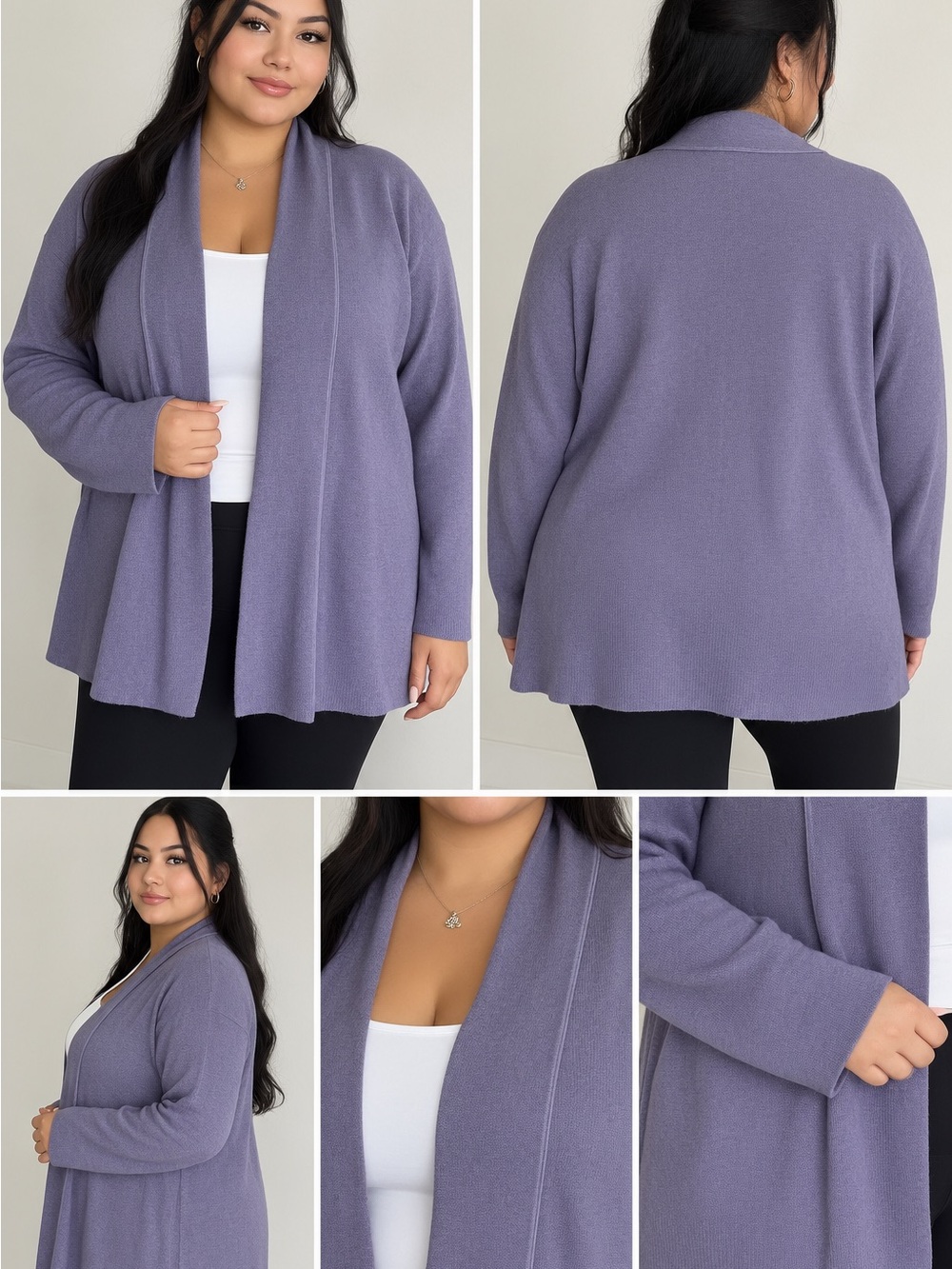 TALBOTS Lavender Flyaway Plus Size Open Front Cardigan 2X Preppy
Minimalist